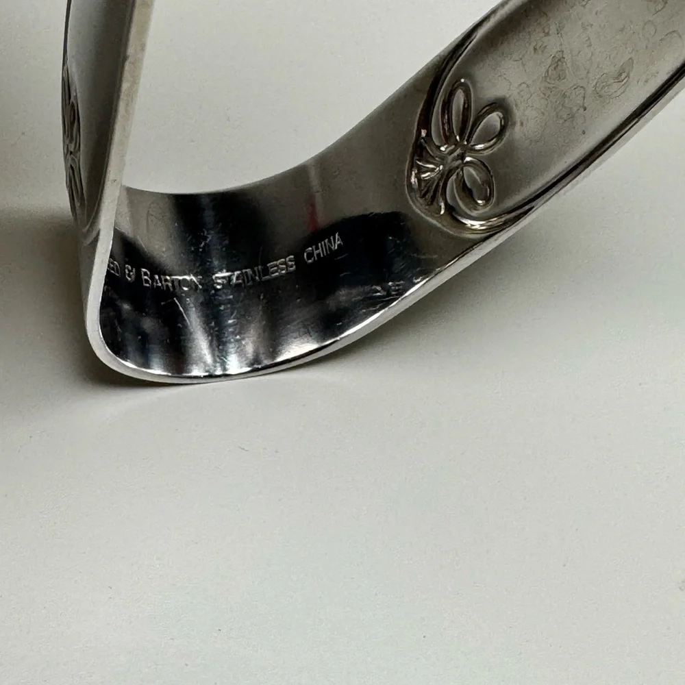 Reed & Barton‎ Ribbon Silver Salad Serving Tongs